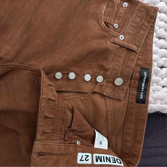 Brown Corduroy Straight Leg Jeans Women's - Picture 4 of 7